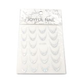 Set de 4 unități: Autocolante cu design slider French ombre ST-2306 silver-chameleon