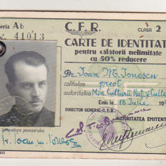 bnk div CFR - Carte de identitate 1941