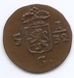 Indiile de Est Olandeze &frac12; Duit (Batavia) 1808 - Cupru, 19 mm KM-75