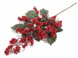 Crenguta cu fructe rosii artificiale Illex 63 cm