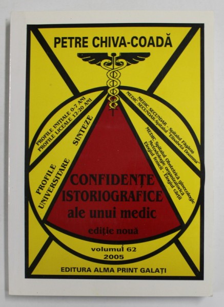 CONFIDENTE ISTORIOGRAFICE ALE UNUI MEDIC , EDITIE NOUA de PETRE CHIVA - COADA , VOLUMUL 62 , 2005, DEDICATIE *