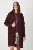 Medicine cardigan culoarea bordo, călduros