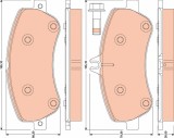 TRW GDB1798 set placute frana,frana disc