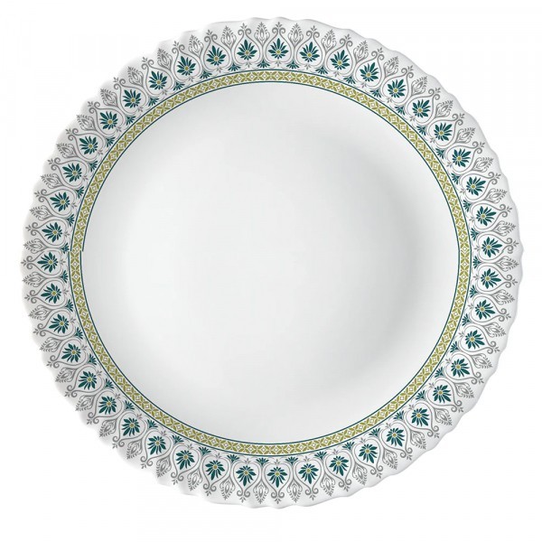 Set 6 Farfurii Intinse Mari Opal Alb Model Persia 26cm DNC60211