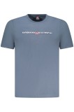 Norway Tricou barbati cu imprimeu cu logo si decolteu la baza gatului, Gri