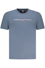 Norway Tricou barbati cu imprimeu cu logo si decolteu la baza gatului, Gri foto