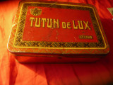 Cutie Tutun de Lux cu Stema Regatului Romaniei ,metal dim.= 18x13x5cm