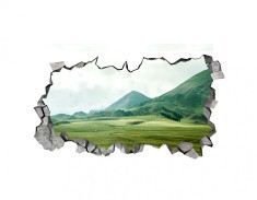 Autocolant decorativ, Gaura in perete, Natura si peisaje, Multicolor, 85 cm, 2324ST-3 foto