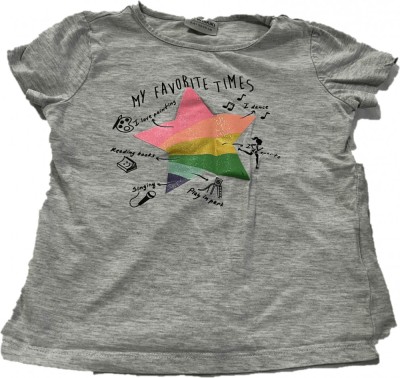 Tricou fetita, culoarea gri, 5-6 ani, masura 110-116 foto