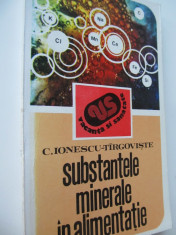 Substantele minerale in alimentatie - C. Ionescu Targoviste foto