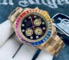 Ceas Rolex Daytona Rainbow Barbatesc, Cristal Safir, Mecanism Quartz, Bratara Otel Inox