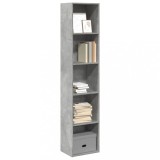 VidaXL Bibliotecă, gri beton, 40x30x189 cm, lemn prelucrat 857888