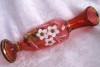 VAZA CRISTAL COLORAT STICLA DE MURANO DECOR CU NARCISE 31 CM