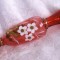 VAZA CRISTAL COLORAT STICLA DE MURANO DECOR CU NARCISE 31 CM