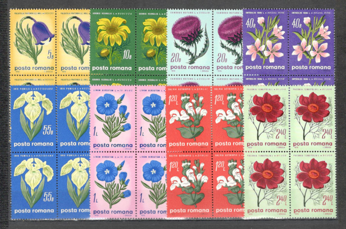 Romania.1970 Flori de stepa bloc 4 ZR.342