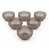 Set 6 boluri, Fumuriu, 10 x 10 x 5 cm , 250 ml