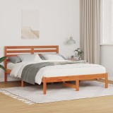VidaXL Cadru de pat Maro ceruit 120 x 190 cm Lemn de brad solid