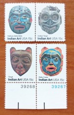 USA-&amp;#039;&amp;#039;ARTA INDIANA&amp;#039;&amp;#039;4VAL. IN BLOC DE4-- nestamp. foto
