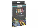 Set 6 markere acrilice, cu varf dublu, pentru toate suprafetele, Art Sensations, Nassau