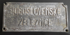 placa locomotiva JUGOSLOVENSKE ZELEZNICE foto