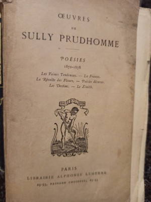Sully Prudhomme - Oeuvres - poesies 1872 - 1878 foto