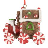 Cumpara ieftin Ornament brad Craciun Trenulet polirasina multicolora 9x5x9 cm