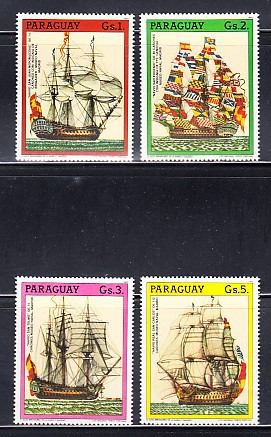 M2 TS3 10 - Timbre foarte vechi - Paraguay - corabii