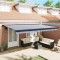 vidaXL Cortina Retractabilă Albastru și Alb 500 &times;300 cm Stofă și Metal 3331195
