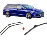 Cumpara ieftin Set 3 stergatoare FORD MONDEO V Turnier (CF) din 2014, pentru parbriz si luneta fata si spate auto, Bosch Aerotwin, din cauciuc siliconat rezistent, F