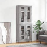 vidaXL Dulap &icirc;nalt, gri sonoma, 69,5x34x180 cm, lemn compozit