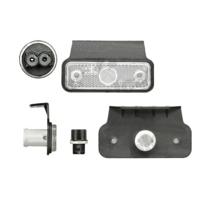 Lampa gabarit auto BestAutoVest 12/24V dreptunghiulara Alba, cu suport bec, 95x30mm, cu suport fixare, 1 buc. Kft Auto foto