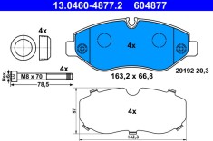 ATE 13.0460-4877.2 set placute frana,frana disc foto