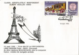 Rom&acirc;nia, 70 ani deschid. liniei aeriene Paris-Arad-Bucureşti, plic, Arad, 1992