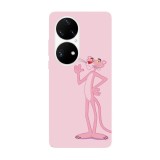Husa compatibila cu Huawei Nova Y70 model Pink Panther, Silicon, TPU, Viceversa, Transparent, Carcasa