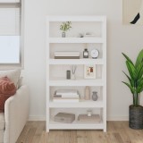 Cumpara ieftin Bibliotecă, alb, 80x35x154 cm, lemn masiv de pin