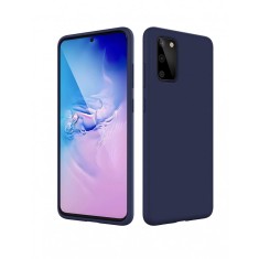 Husa silicon antisoc cu microfibra Samsung Galaxy S20 , Albastru