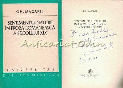 Sentimentul Naturii In Proza Romaneasca A Secolului XIX - Gh. Macarie