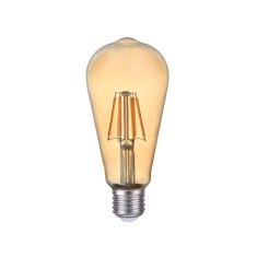 Bec LED filament ST64 6W E27 2200K, auriu, Novelite