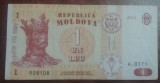 M1 - Bancnota foarte veche - Moldova - 1 leu - 2013