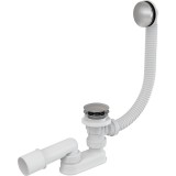 Ventil Cada Alcadrain A504KM, Click Clack Metalic, Sifon Inclus, Evacuare Standard 52mm, Preaplin Flexibil, Anti-miros