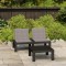 Gossi set mobilier de gradina cu perne, 2 piese, gri, plastic