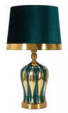 Cumpara ieftin Lampa de masa Glam, Mauro Ferretti, &Oslash;30 x 53 cm, 1 x E27, 40W, ceramica/fier, verde
