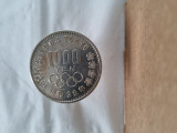 Japonia 1000 Yen 1964 Tokyo Olympic Games AG, Asia, Argint