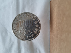 Japonia 1000 Yen 1964 Tokyo Olympic Games AG foto