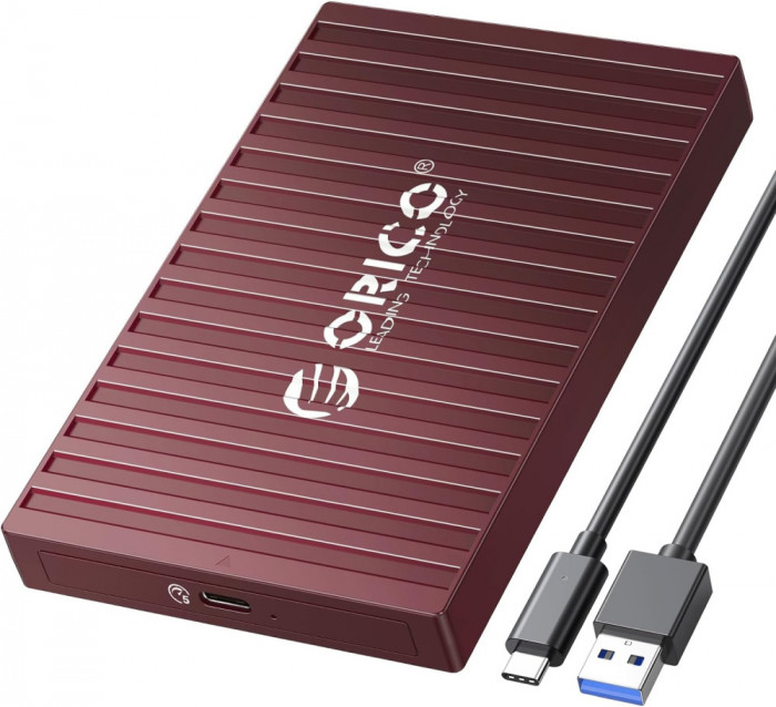 Carcasă de hard disk ORICO 2.5&quot;, USB 3.1 Gen 1 de 6Gbps, Dri extern fără scule