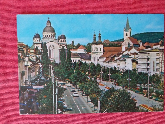 CPIB 23406 CARTE POSTALA - TARGU MURES, PIATA TRANDAFIRILOR, NECIRCULATA, AUTOTURISM