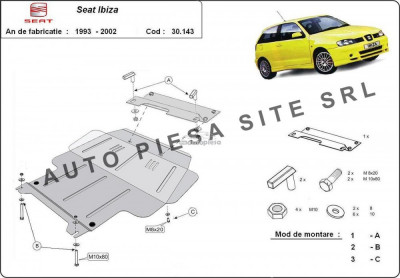 Scut metalic motor Seat Ibiza 2 II fabricat incepand cu 1993 - 2000 APS-30,143 foto