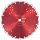 Disc diamantat de taiere cu segmente turbo si gauri otel 350 mm