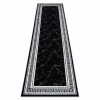 Modern GLOSS covor, traversa 2813 87 stilat, cadru, grecesc negru / gri, 80x250 cm