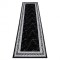 Modern GLOSS covor, traversa 2813 87 stilat, cadru, grecesc negru / gri, 80x200 cm